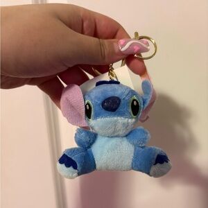 Disney Blue Stitch Plush Keychain Card Holder